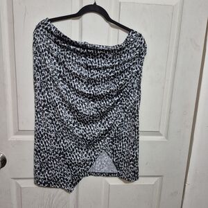 Courtenay Monochrome Animal Print Skirt